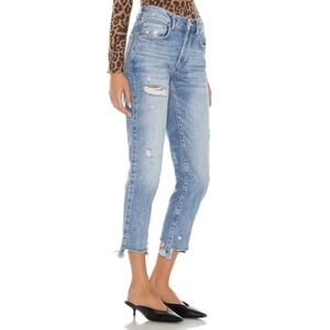 We The Free Good Times Relaxed Jeans Size 27 November Rain Distressed Raw Hem
